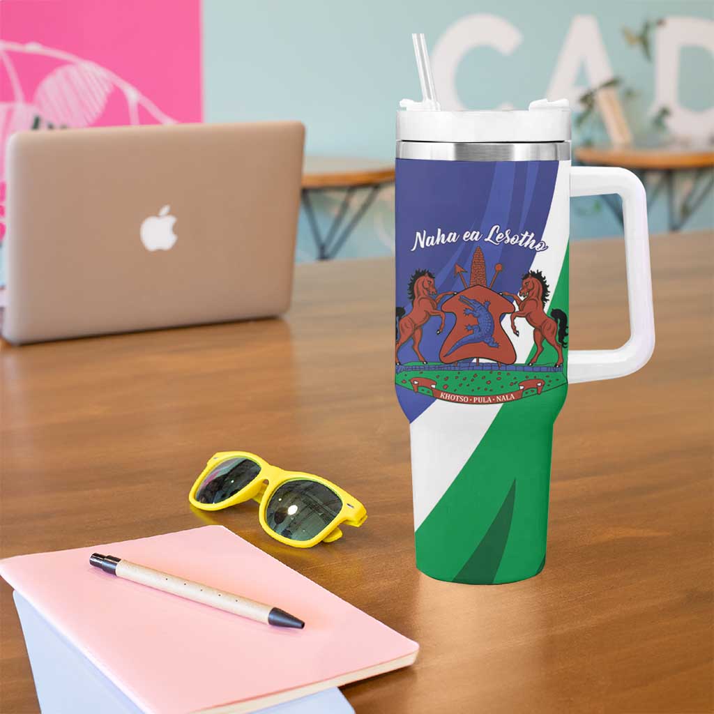 Lesotho 1966 Unique Tumbler With Handle Spiral Aloe Coat of Arms - Wonder Print Shop