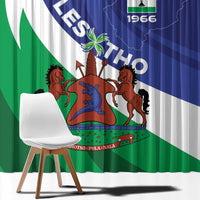 Lesotho 1966 Unique Window Curtain Spiral Aloe Coat of Arms - Wonder Print Shop