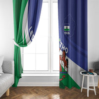 Lesotho 1966 Unique Window Curtain Spiral Aloe Coat of Arms - Wonder Print Shop