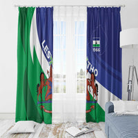 Lesotho 1966 Unique Window Curtain Spiral Aloe Coat of Arms - Wonder Print Shop