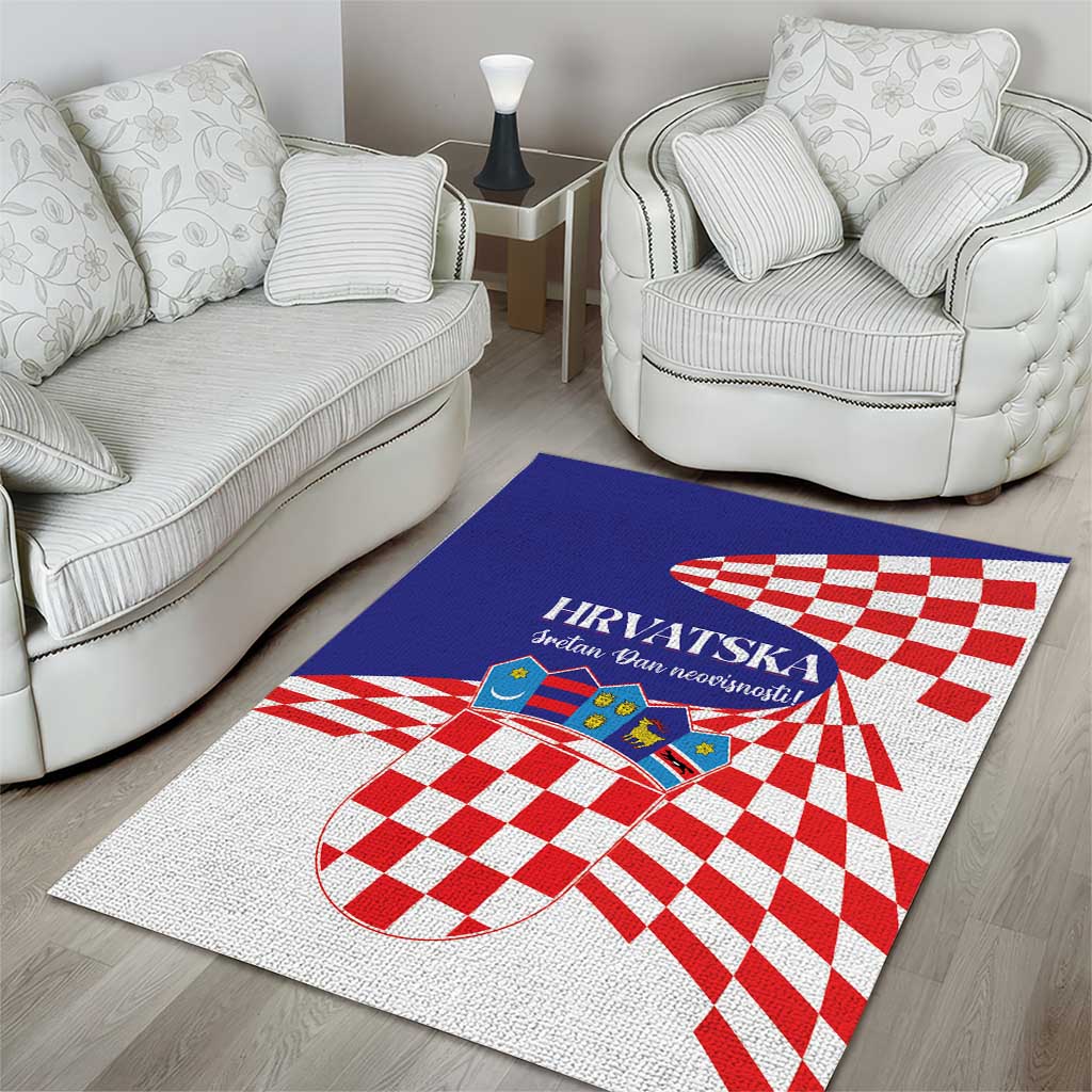 Croatia Independence Day 1991 Area Rug Sretan Dan neovisnosti Hrvatske - Wonder Print Shop