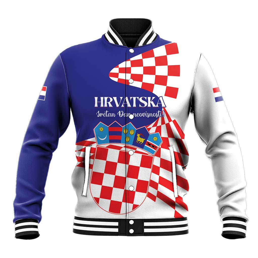 Personalized Croatia Independence Day 1991 Baseball Jacket Sretan Dan neovisnosti Hrvatske - Wonder Print Shop