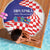 Croatia Independence Day 1991 Beach Blanket Sretan Dan neovisnosti Hrvatske - Wonder Print Shop