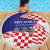 Croatia Independence Day 1991 Beach Blanket Sretan Dan neovisnosti Hrvatske - Wonder Print Shop