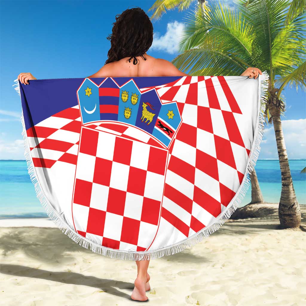 Croatia Independence Day 1991 Beach Blanket Sretan Dan neovisnosti Hrvatske - Wonder Print Shop