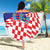 Croatia Independence Day 1991 Beach Blanket Sretan Dan neovisnosti Hrvatske - Wonder Print Shop