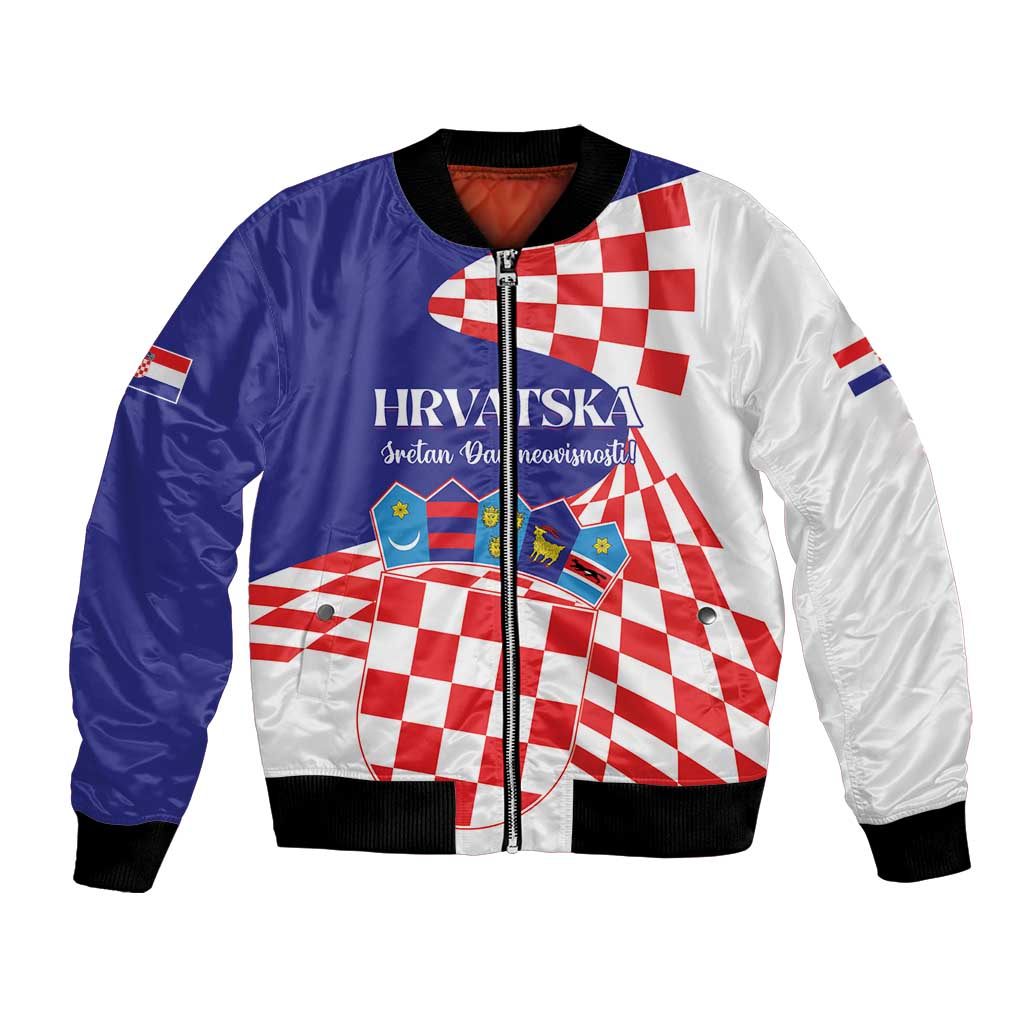 Personalized Croatia Independence Day 1991 Bomber Jacket Sretan Dan neovisnosti Hrvatske - Wonder Print Shop