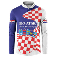 Personalized Croatia Independence Day 1991 Button Sweatshirt Sretan Dan neovisnosti Hrvatske - Wonder Print Shop
