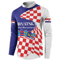 Personalized Croatia Independence Day 1991 Button Sweatshirt Sretan Dan neovisnosti Hrvatske - Wonder Print Shop