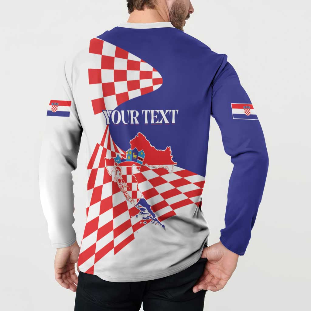 Personalized Croatia Independence Day 1991 Button Sweatshirt Sretan Dan neovisnosti Hrvatske - Wonder Print Shop