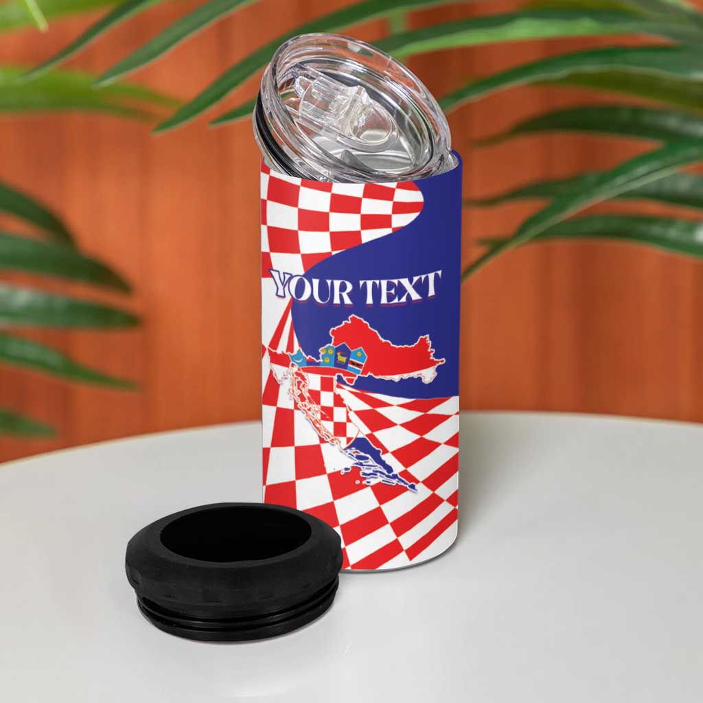 Personalized Croatia Independence Day 1991 4 in 1 Can Cooler Tumbler Sretan Dan neovisnosti Hrvatske - Wonder Print Shop