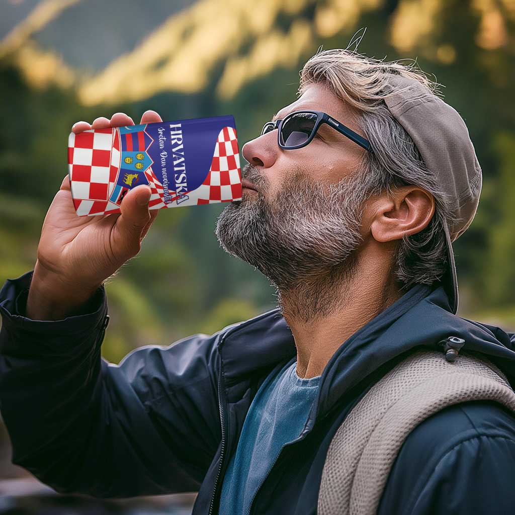 Personalized Croatia Independence Day 1991 4 in 1 Can Cooler Tumbler Sretan Dan neovisnosti Hrvatske - Wonder Print Shop