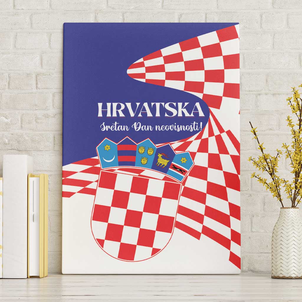 Croatia Independence Day 1991 Canvas Wall Art Sretan Dan neovisnosti Hrvatske - Wonder Print Shop