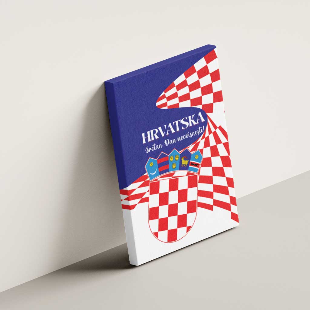 Croatia Independence Day 1991 Canvas Wall Art Sretan Dan neovisnosti Hrvatske - Wonder Print Shop