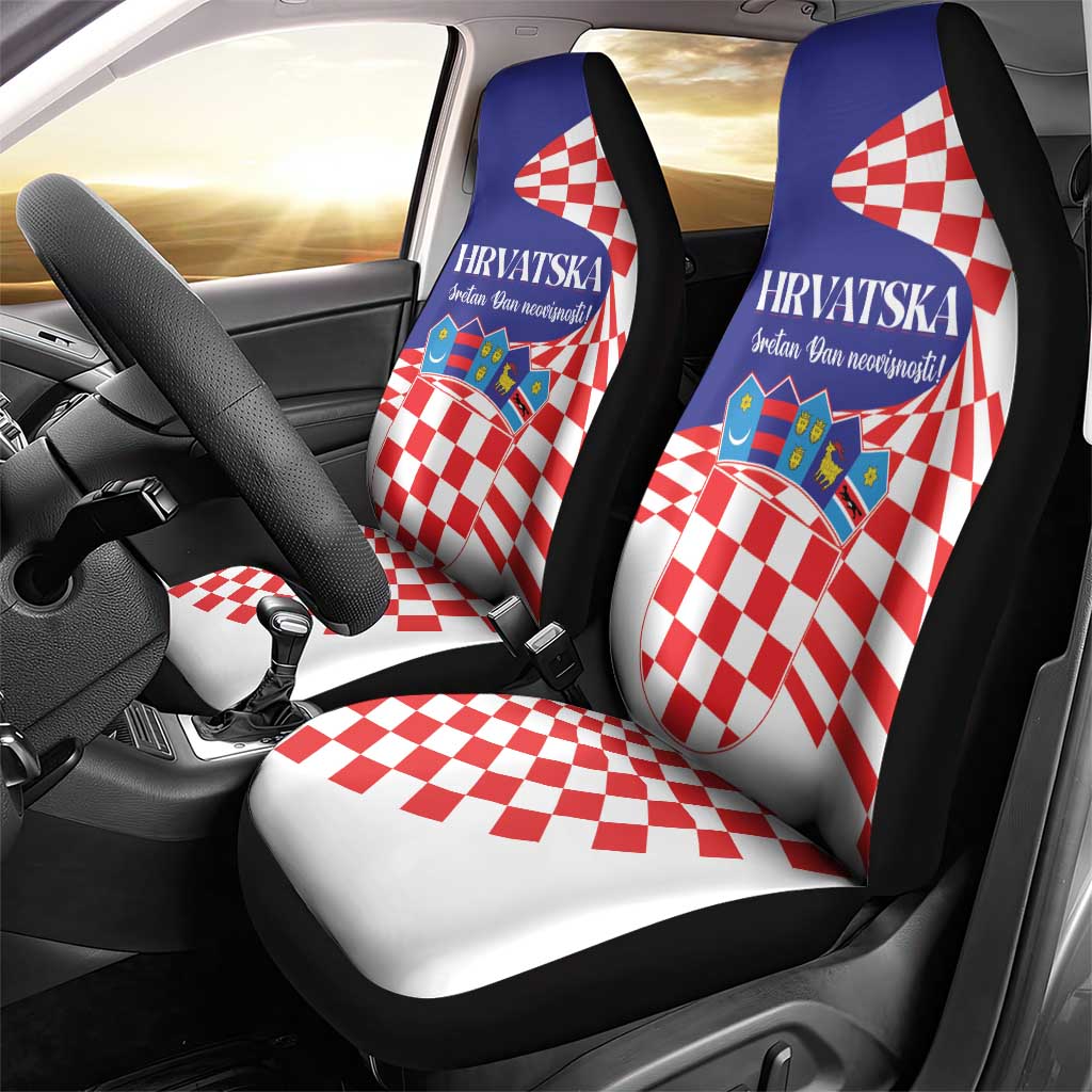 Croatia Independence Day 1991 Car Seat Cover Sretan Dan neovisnosti Hrvatske - Wonder Print Shop