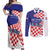 Personalized Croatia Independence Day 1991 Couples Matching Off Shoulder Maxi Dress and Long Sleeve Button Shirt Sretan Dan neovisnosti Hrvatske - Wonder Print Shop