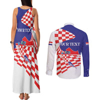 Personalized Croatia Independence Day 1991 Couples Matching Tank Maxi Dress and Long Sleeve Button Shirt Sretan Dan neovisnosti Hrvatske - Wonder Print Shop