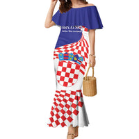 Personalized Croatia Independence Day 1991 Family Matching Mermaid Dress and Hawaiian Shirt Sretan Dan neovisnosti Hrvatske - Wonder Print Shop