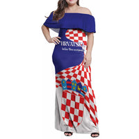Personalized Croatia Independence Day 1991 Family Matching Off Shoulder Maxi Dress and Hawaiian Shirt Sretan Dan neovisnosti Hrvatske - Wonder Print Shop