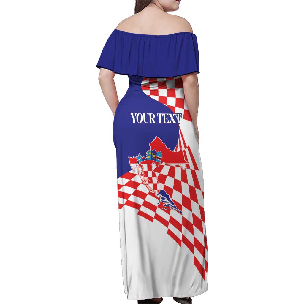 Personalized Croatia Independence Day 1991 Family Matching Off Shoulder Maxi Dress and Hawaiian Shirt Sretan Dan neovisnosti Hrvatske - Wonder Print Shop