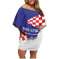 Personalized Croatia Independence Day 1991 Family Matching Off Shoulder Short Dress and Hawaiian Shirt Sretan Dan neovisnosti Hrvatske - Wonder Print Shop