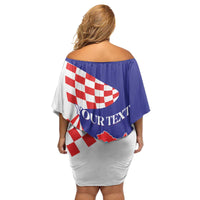 Personalized Croatia Independence Day 1991 Family Matching Off Shoulder Short Dress and Hawaiian Shirt Sretan Dan neovisnosti Hrvatske - Wonder Print Shop