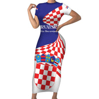 Personalized Croatia Independence Day 1991 Family Matching Short Sleeve Bodycon Dress and Hawaiian Shirt Sretan Dan neovisnosti Hrvatske - Wonder Print Shop