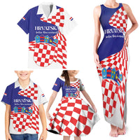 Personalized Croatia Independence Day 1991 Family Matching Tank Maxi Dress and Hawaiian Shirt Sretan Dan neovisnosti Hrvatske - Wonder Print Shop