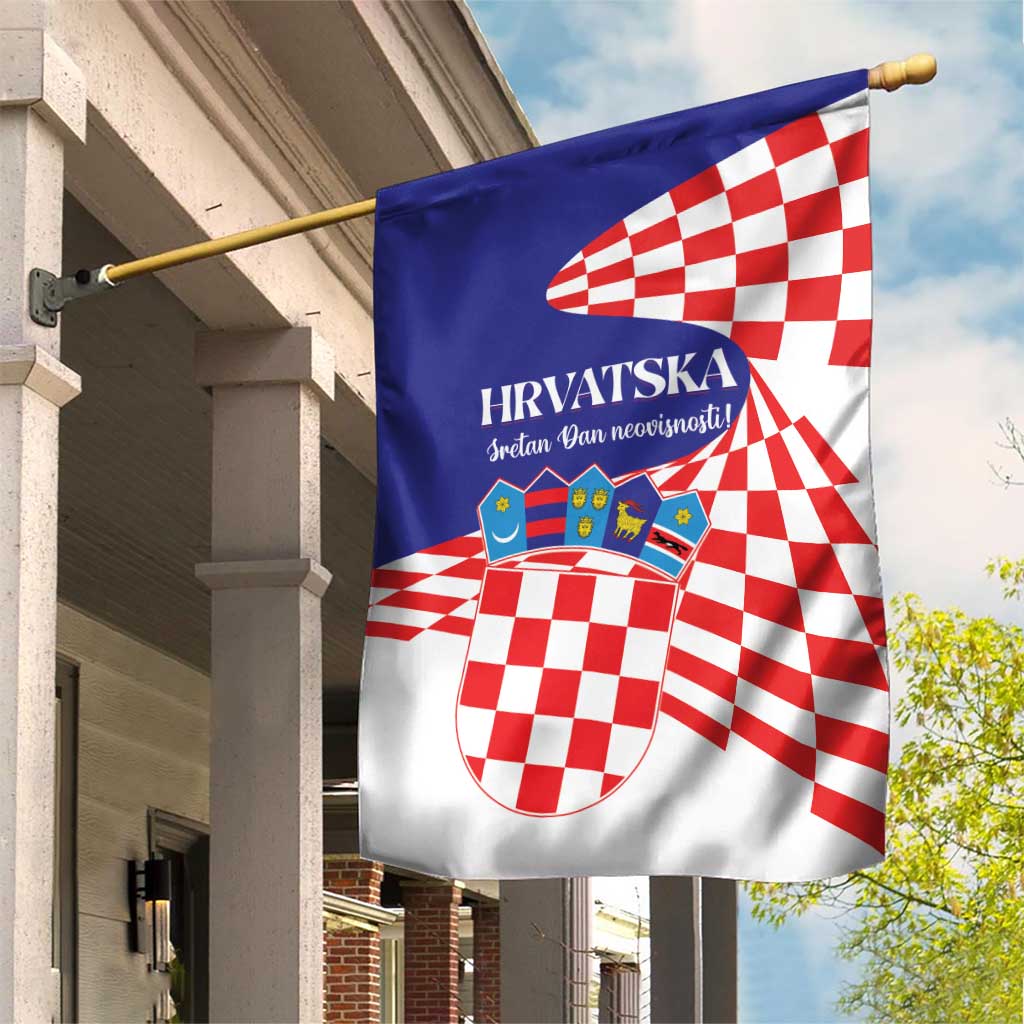 Croatia Independence Day 1991 Garden Flag Sretan Dan neovisnosti Hrvatske - Wonder Print Shop