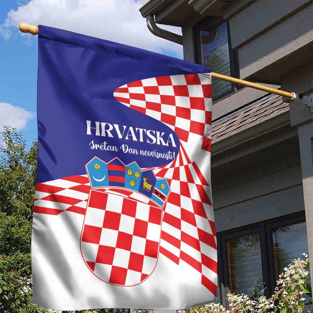 Croatia Independence Day 1991 Garden Flag Sretan Dan neovisnosti Hrvatske - Wonder Print Shop