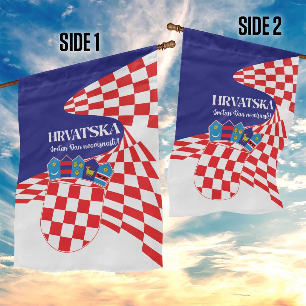 Croatia Independence Day 1991 Garden Flag Sretan Dan neovisnosti Hrvatske - Wonder Print Shop