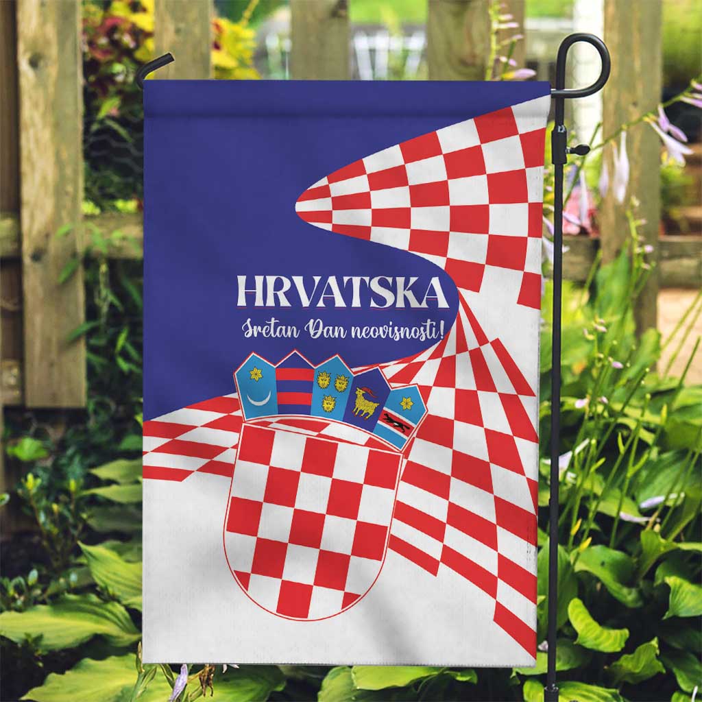 Croatia Independence Day 1991 Garden Flag Sretan Dan neovisnosti Hrvatske - Wonder Print Shop
