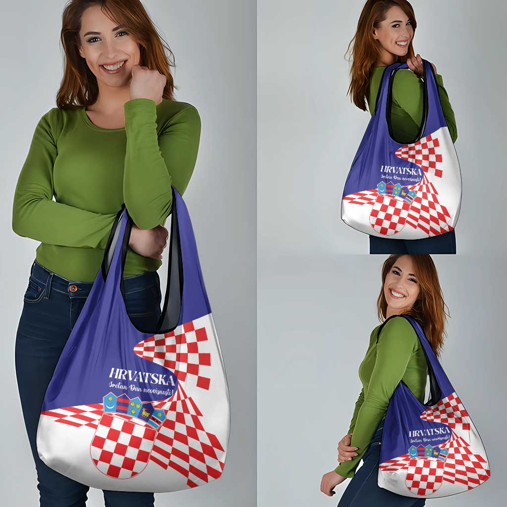 Croatia Independence Day 1991 Grocery Bag Sretan Dan neovisnosti Hrvatske
