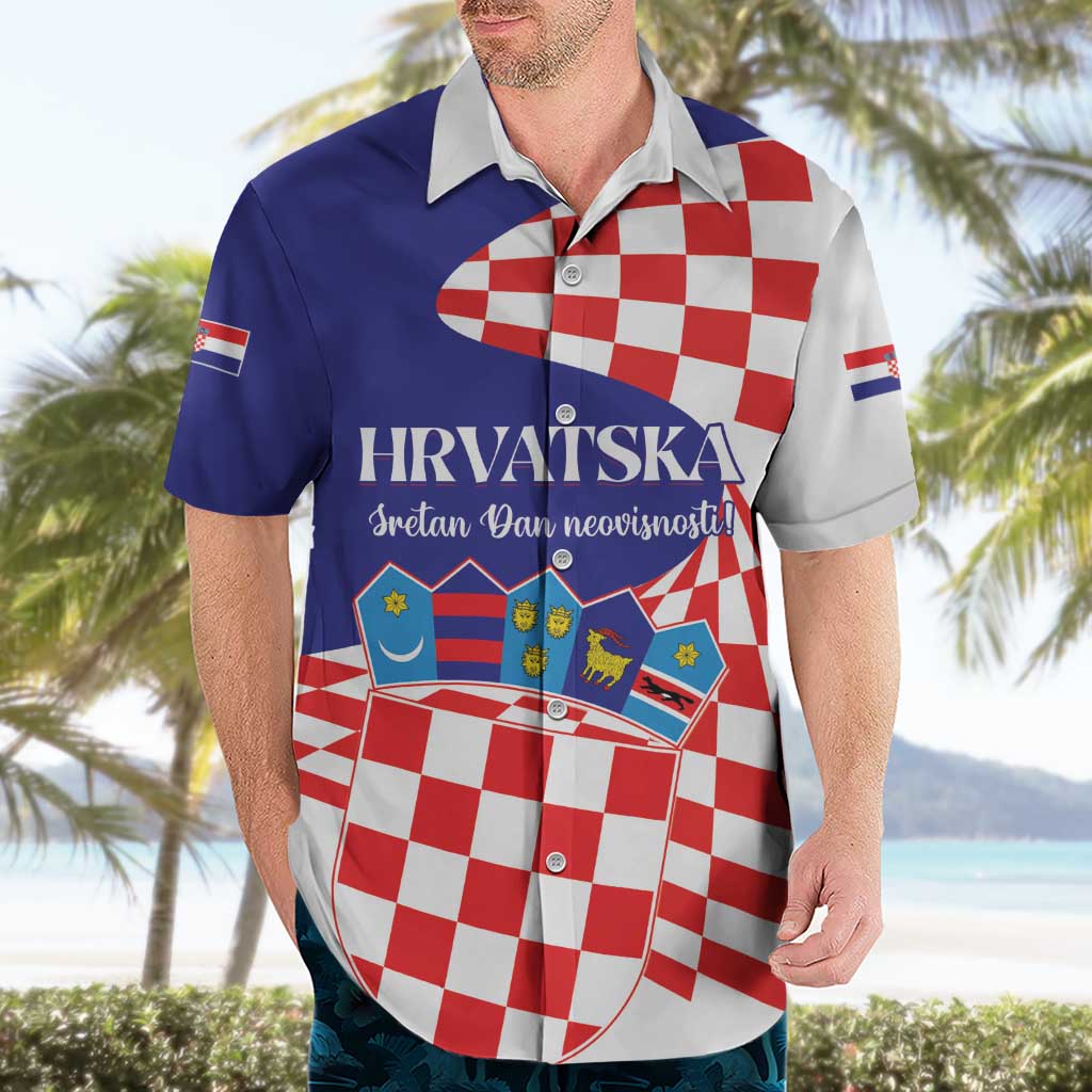 Personalized Croatia Independence Day 1991 Hawaiian Shirt Sretan Dan neovisnosti Hrvatske - Wonder Print Shop