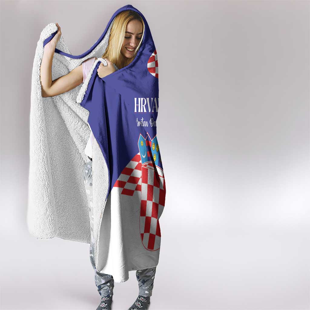 Croatia Independence Day 1991 Hooded Blanket Sretan Dan neovisnosti Hrvatske