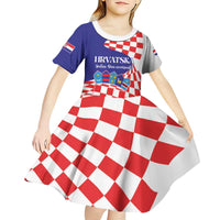 Personalized Croatia Independence Day 1991 Kid Short Sleeve Dress Sretan Dan neovisnosti Hrvatske - Wonder Print Shop