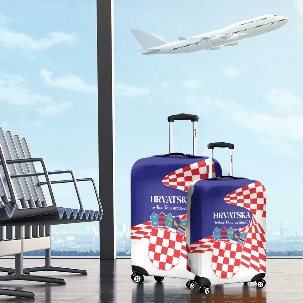 Croatia Independence Day 1991 Luggage Cover Sretan Dan neovisnosti Hrvatske - Wonder Print Shop