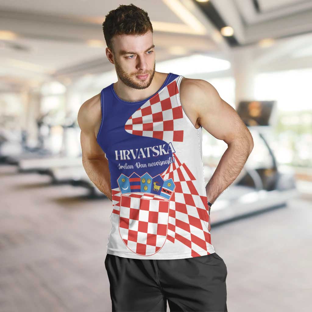 Personalized Croatia Independence Day 1991 Men Tank Top Sretan Dan neovisnosti Hrvatske - Wonder Print Shop