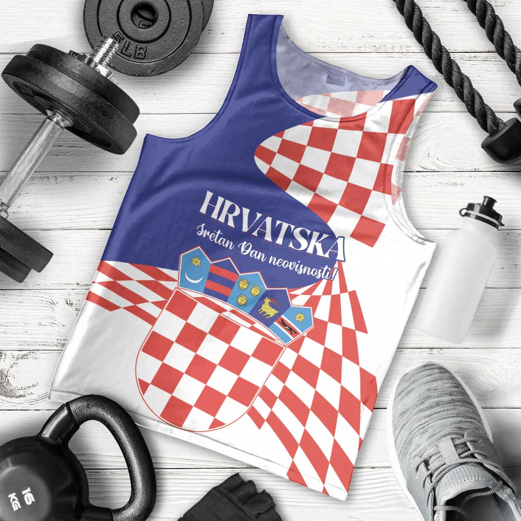 Personalized Croatia Independence Day 1991 Men Tank Top Sretan Dan neovisnosti Hrvatske - Wonder Print Shop