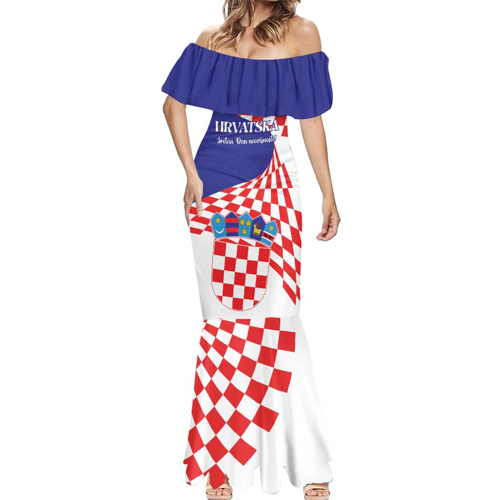 Personalized Croatia Independence Day 1991 Mermaid Dress Sretan Dan neovisnosti Hrvatske - Wonder Print Shop