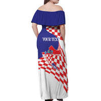 Personalized Croatia Independence Day 1991 Off Shoulder Maxi Dress Sretan Dan neovisnosti Hrvatske - Wonder Print Shop