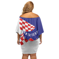 Personalized Croatia Independence Day 1991 Off Shoulder Short Dress Sretan Dan neovisnosti Hrvatske - Wonder Print Shop