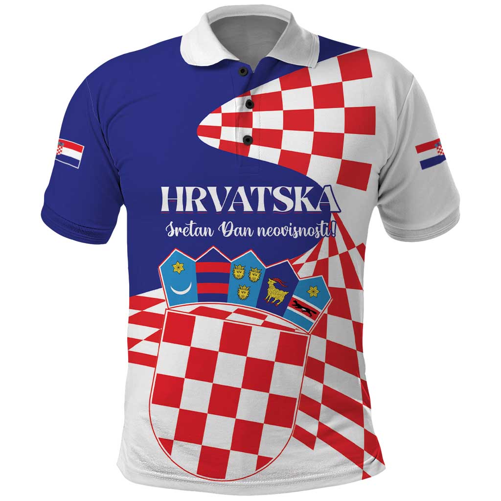 Personalized Croatia Independence Day 1991 Polo Shirt Sretan Dan neovisnosti Hrvatske - Wonder Print Shop