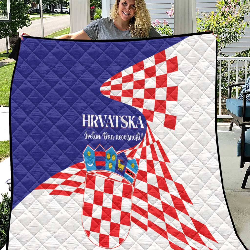 Croatia Independence Day 1991 Quilt Sretan Dan neovisnosti Hrvatske - Wonder Print Shop