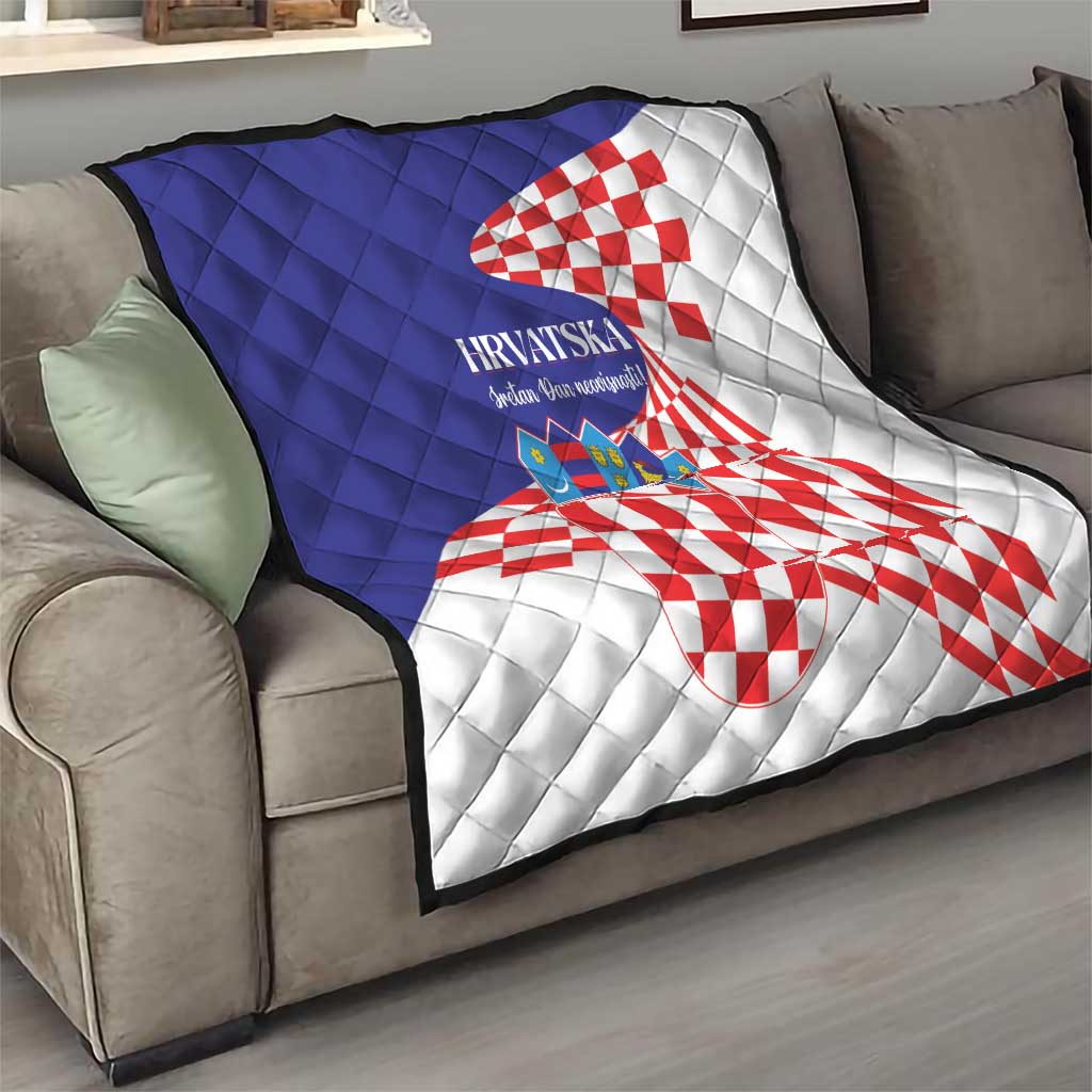 Croatia Independence Day 1991 Quilt Sretan Dan neovisnosti Hrvatske - Wonder Print Shop