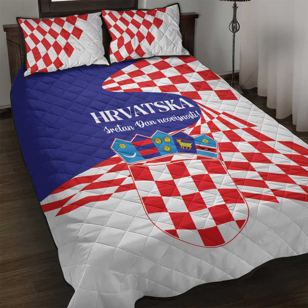 Croatia Independence Day 1991 Quilt Bed Set Sretan Dan neovisnosti Hrvatske - Wonder Print Shop