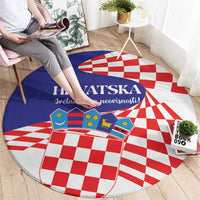 Croatia Independence Day 1991 Round Carpet Sretan Dan neovisnosti Hrvatske
