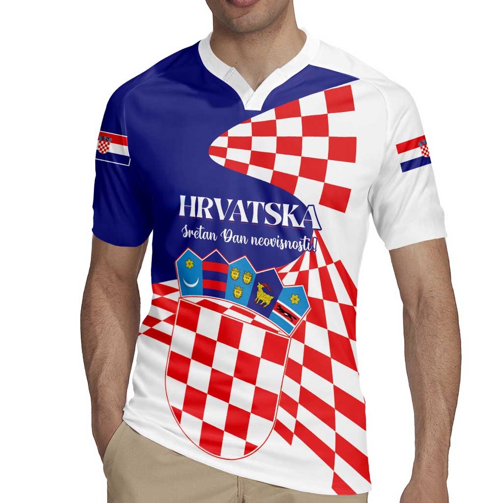 Personalized Croatia Independence Day 1991 Rugby Jersey Sretan Dan neovisnosti Hrvatske - Wonder Print Shop