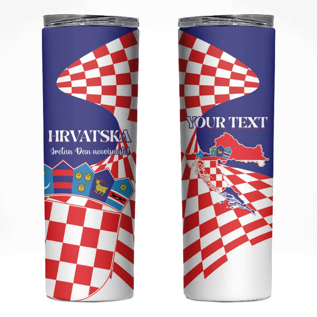 Personalized Croatia Independence Day 1991 Skinny Tumbler Sretan Dan neovisnosti Hrvatske - Wonder Print Shop