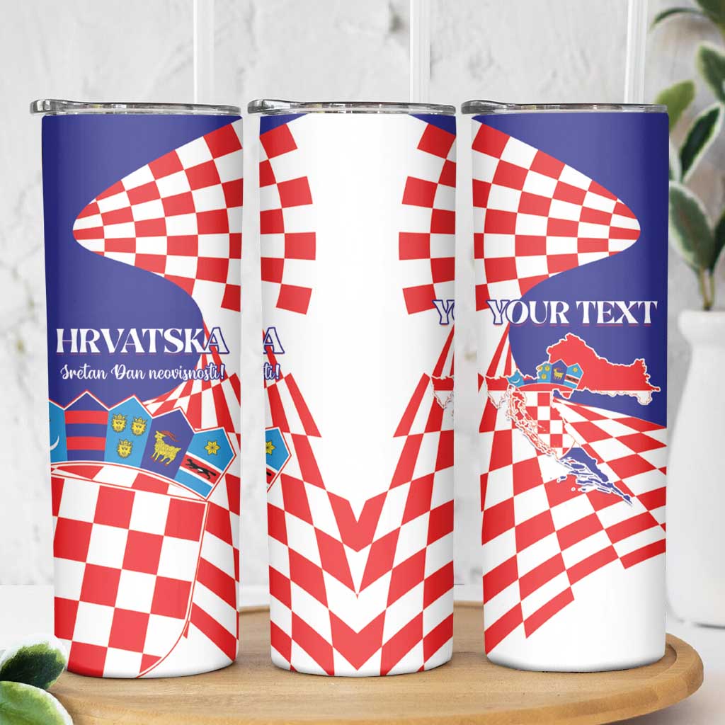 Personalized Croatia Independence Day 1991 Skinny Tumbler Sretan Dan neovisnosti Hrvatske - Wonder Print Shop